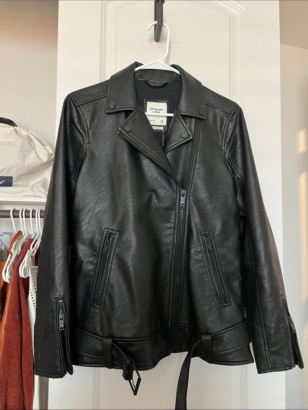 NWT Abercrombie Vegan Leather Jacket